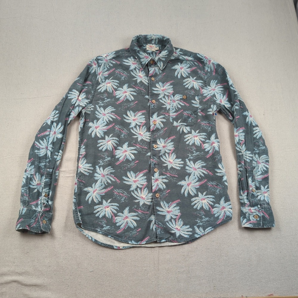 Faherty Shirt Mens Medium Floral Hawaiian Casual Outdoor Preppy